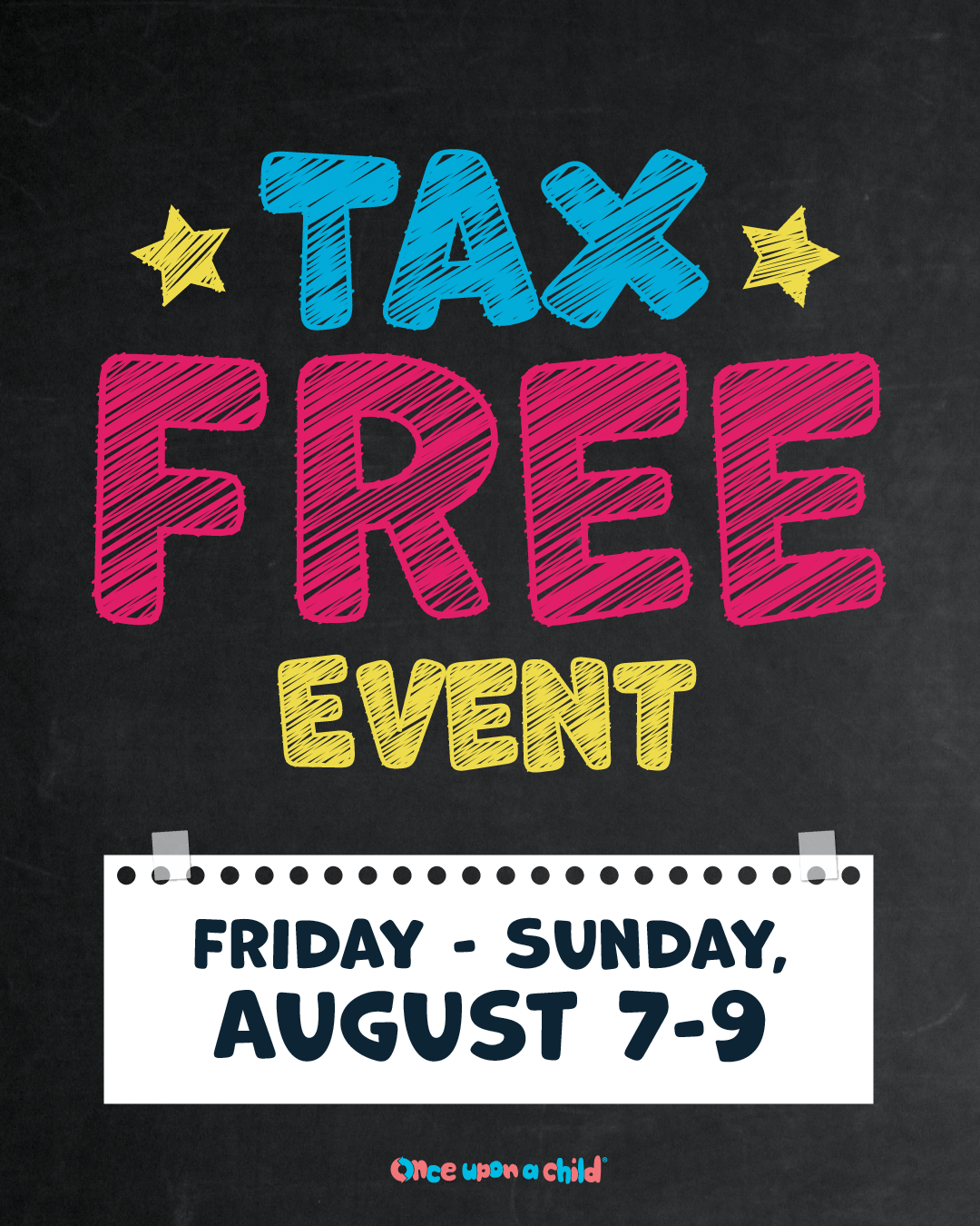 Tax Free Weekend: August 7-9